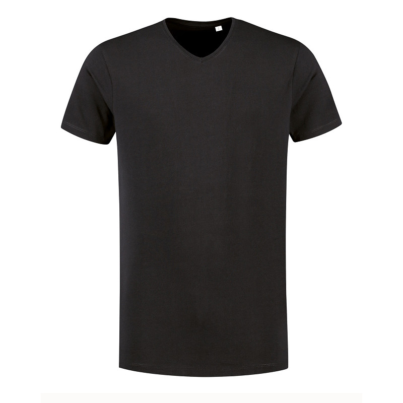 Lemon & Soda Fine Cotton Elastane V-neck T-shirt