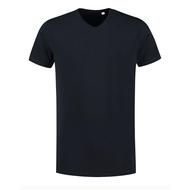 Lemon & Soda Fine Cotton Elastane V-neck T-shirt
